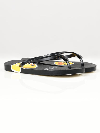 Limelight - Printed Flip Flops - Black