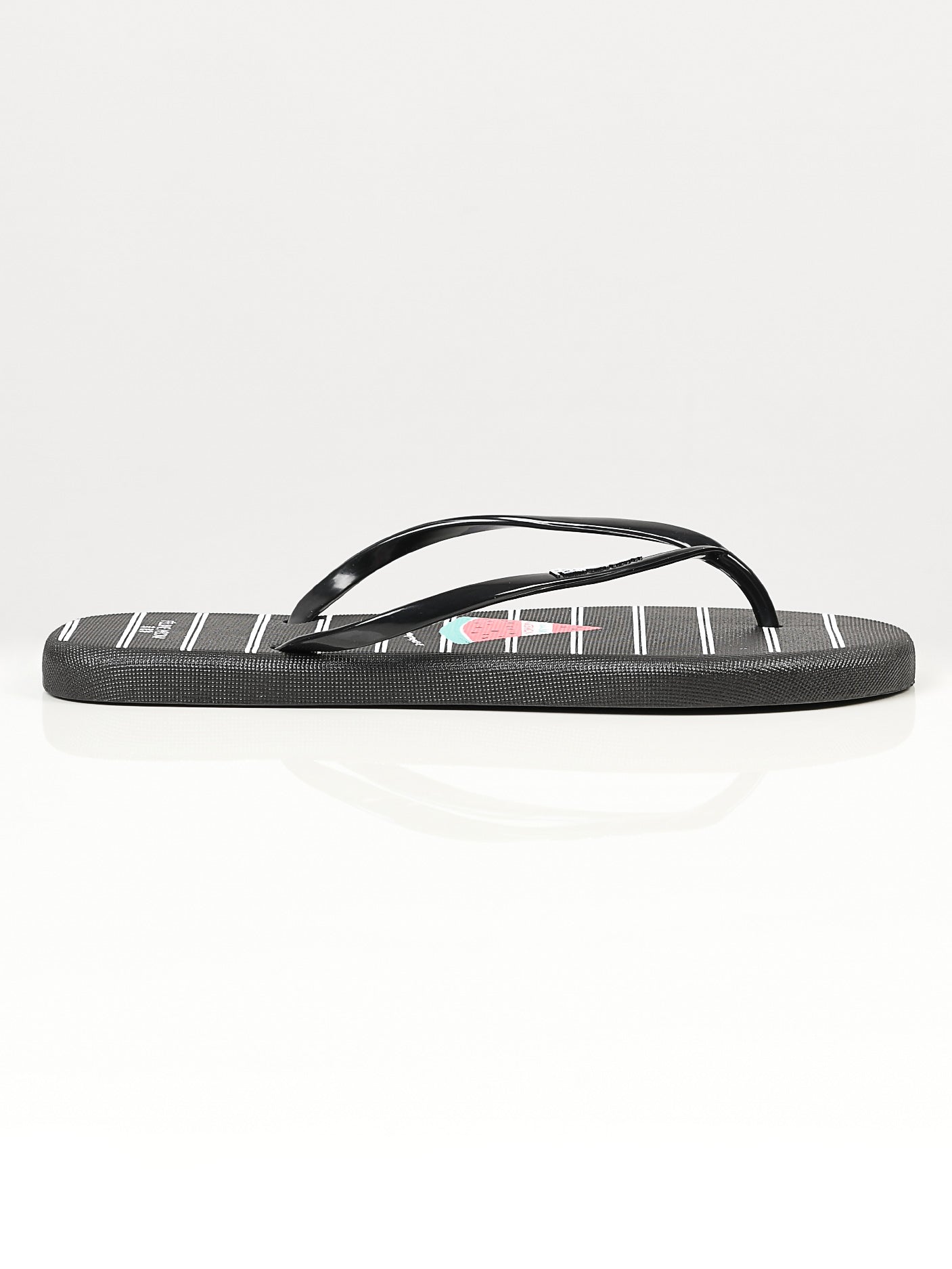 Limelight - Printed Flip Flops - Black