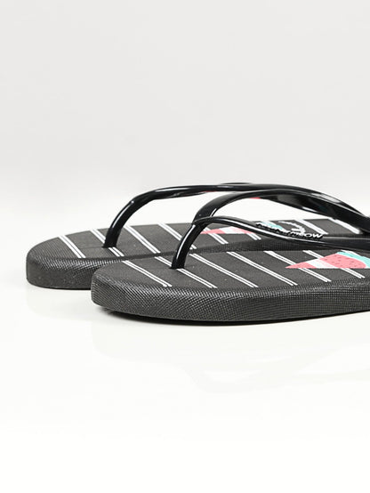 Limelight - Printed Flip Flops - Black