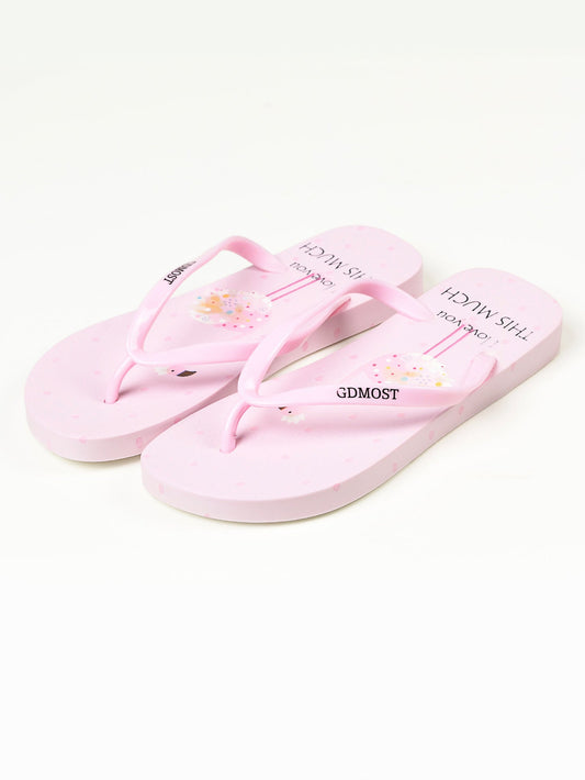 Limelight - Printed Flip Flops - Pink