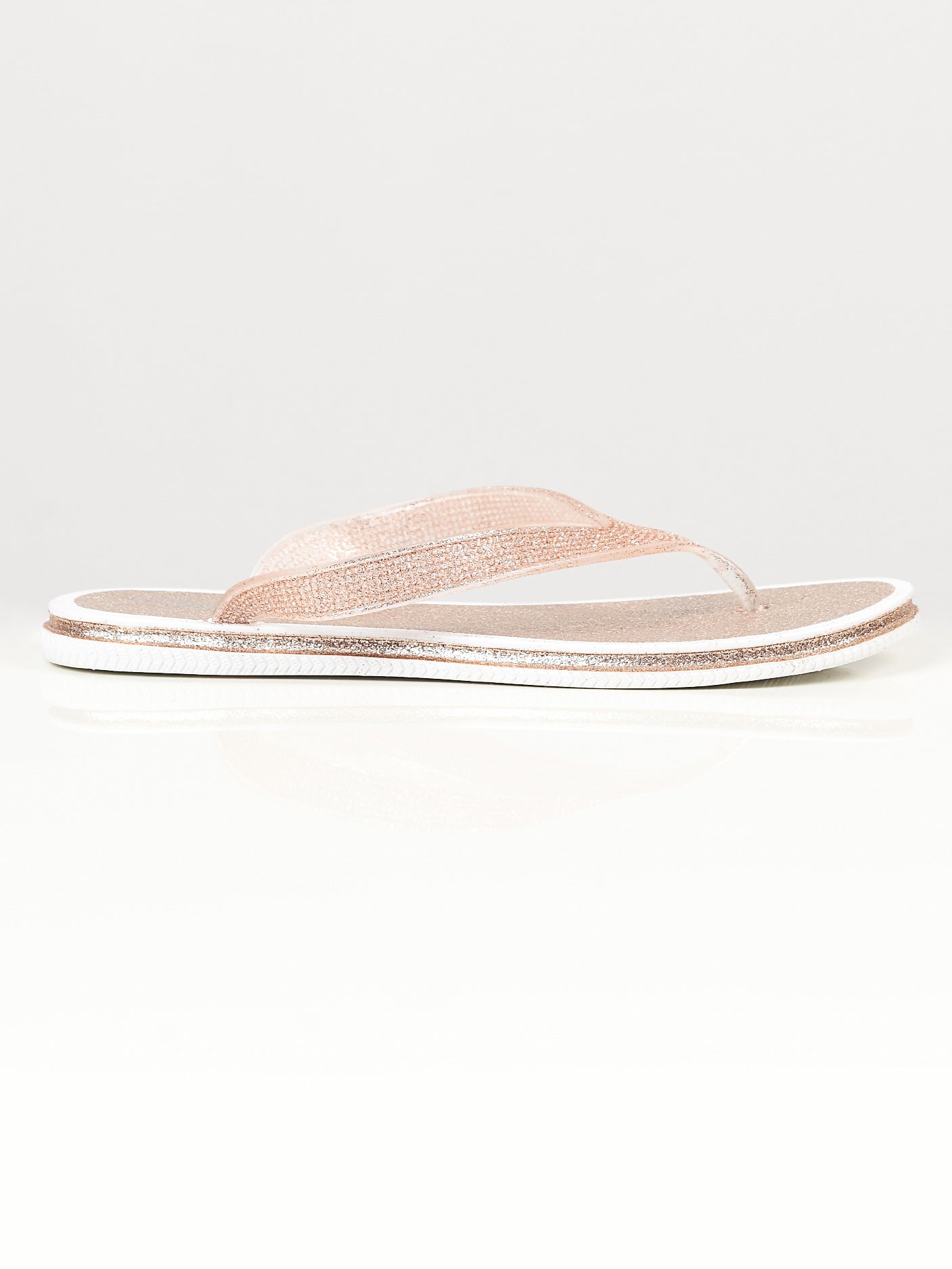 Limelight - Shimmery Flip Flops - Gold