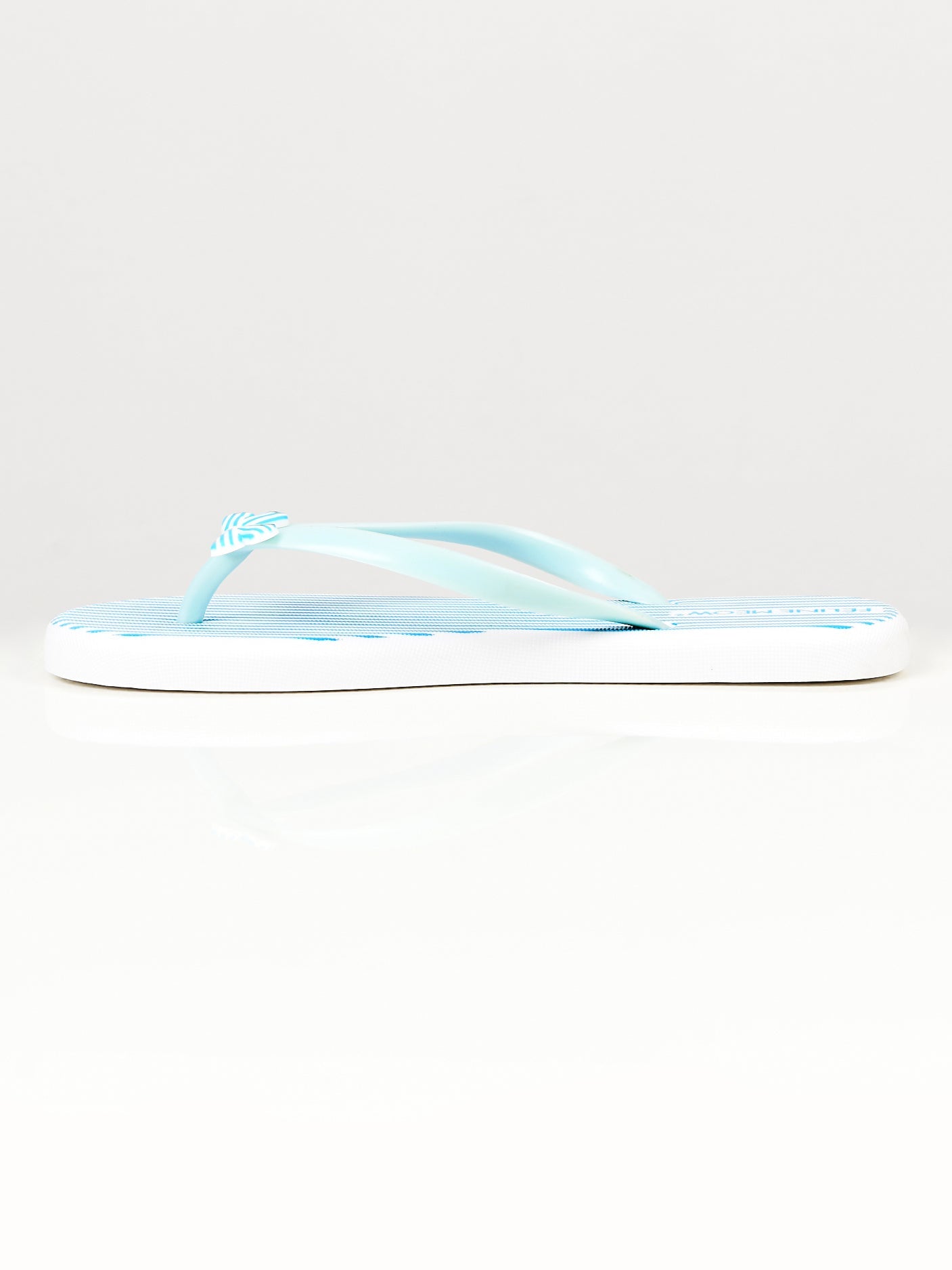 Limelight - Printed Bow Flip Flops - Blue