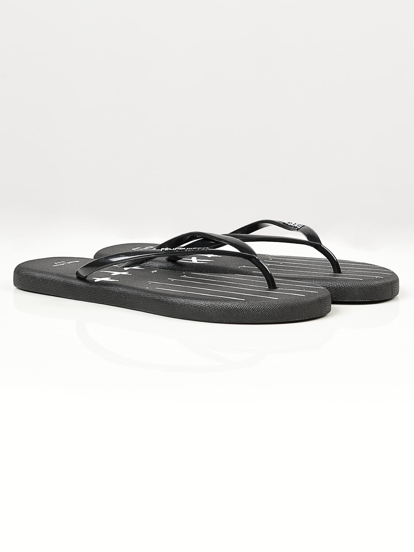 Limelight - Printed Flip Flops - Black