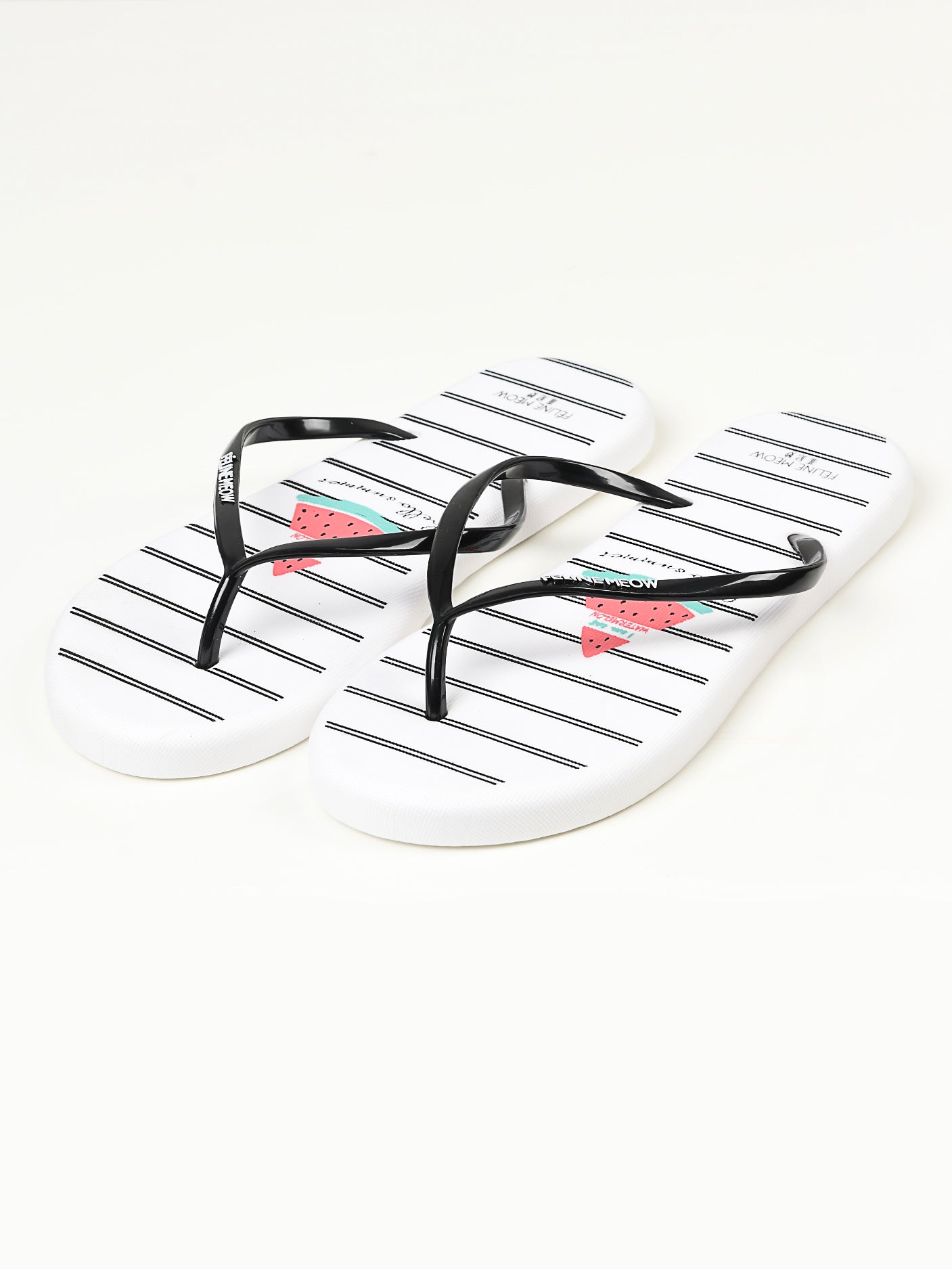 Limelight - Printed Flip Flops - White