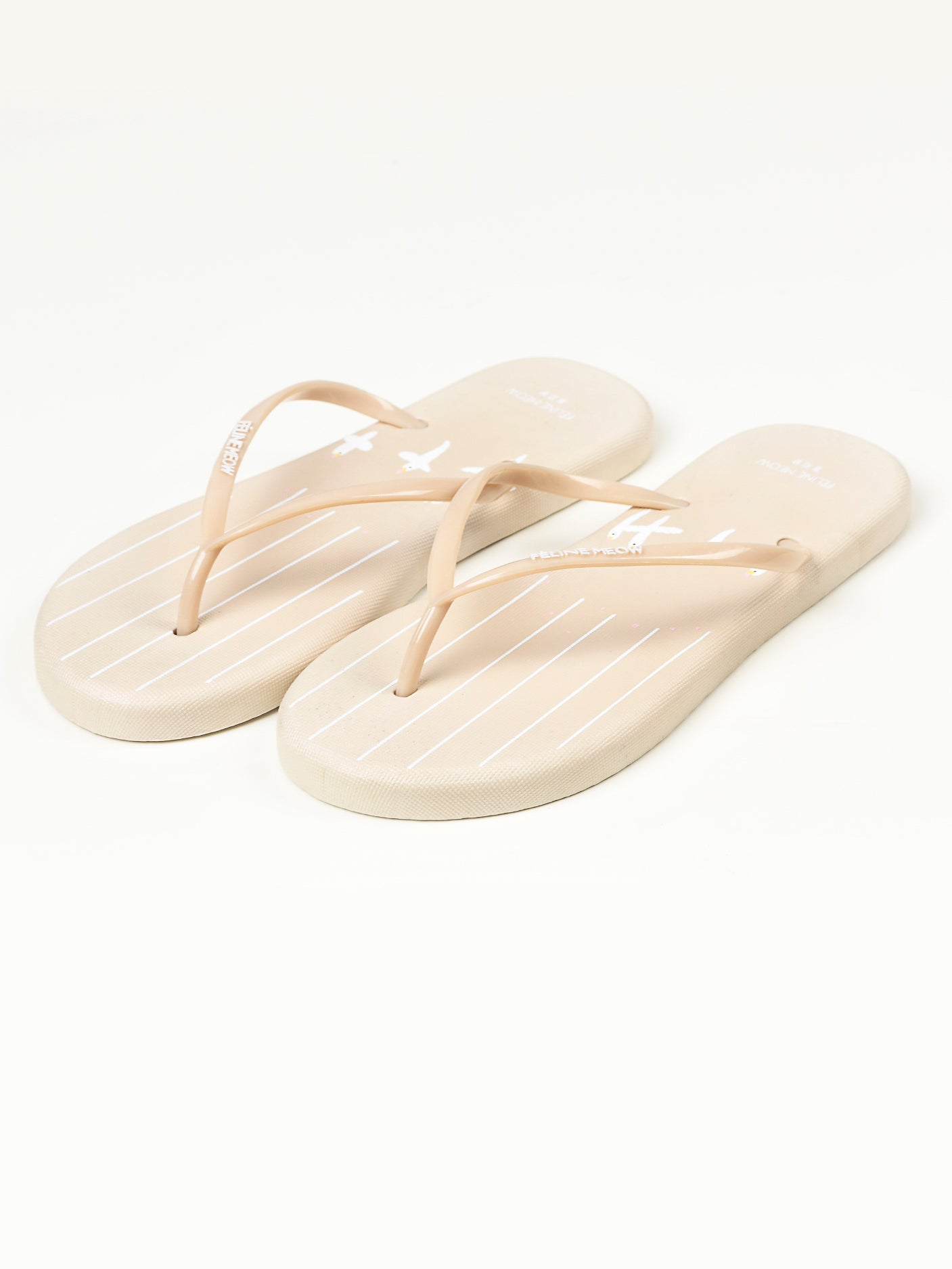 Limelight - Printed Flip Flops - Beige