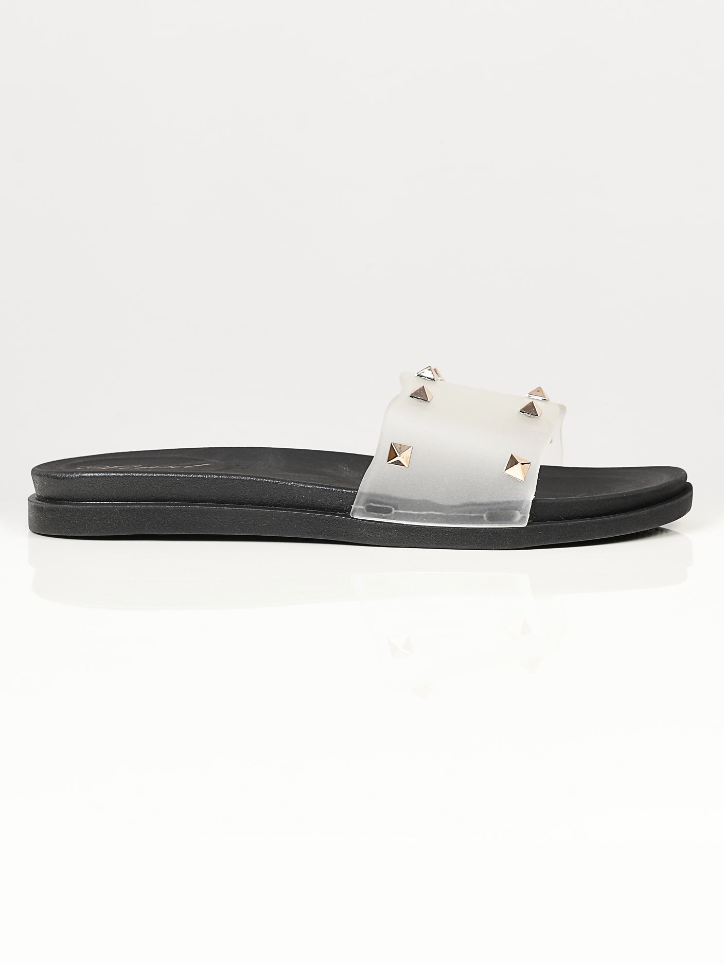 Limelight - Studded Slide Slippers - Black