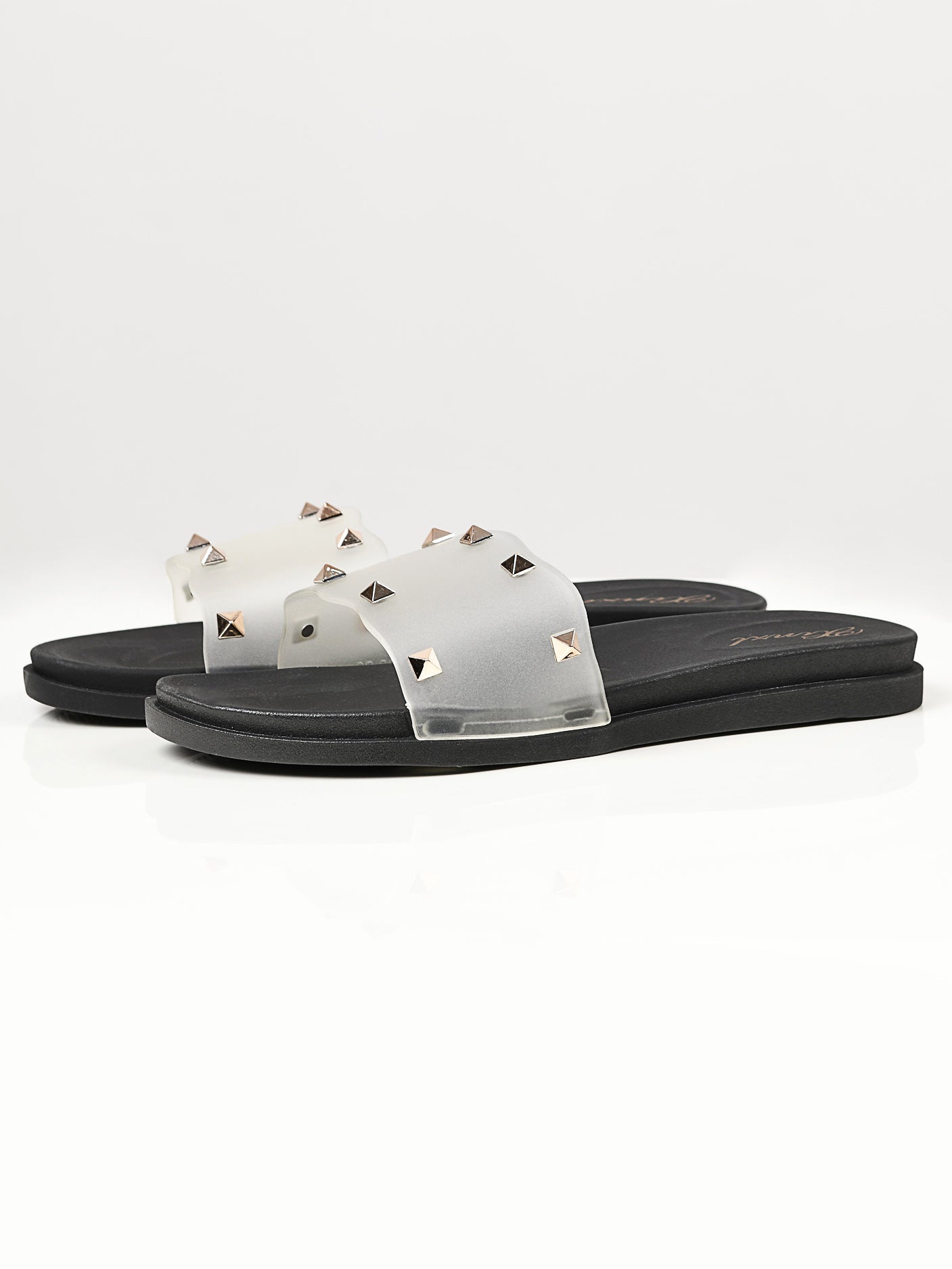 Limelight - Studded Slide Slippers - Black