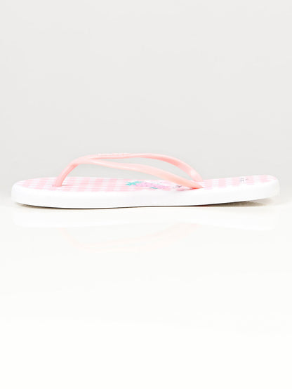 Limelight - Printed Flip Flops - White