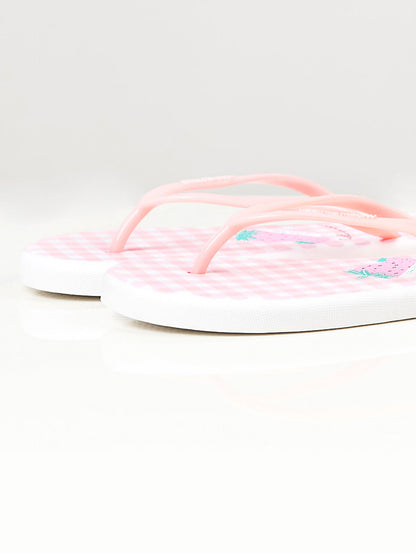 Limelight - Printed Flip Flops - White