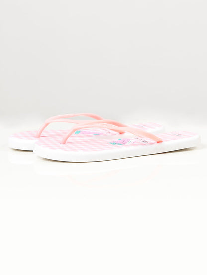 Limelight - Printed Flip Flops - White