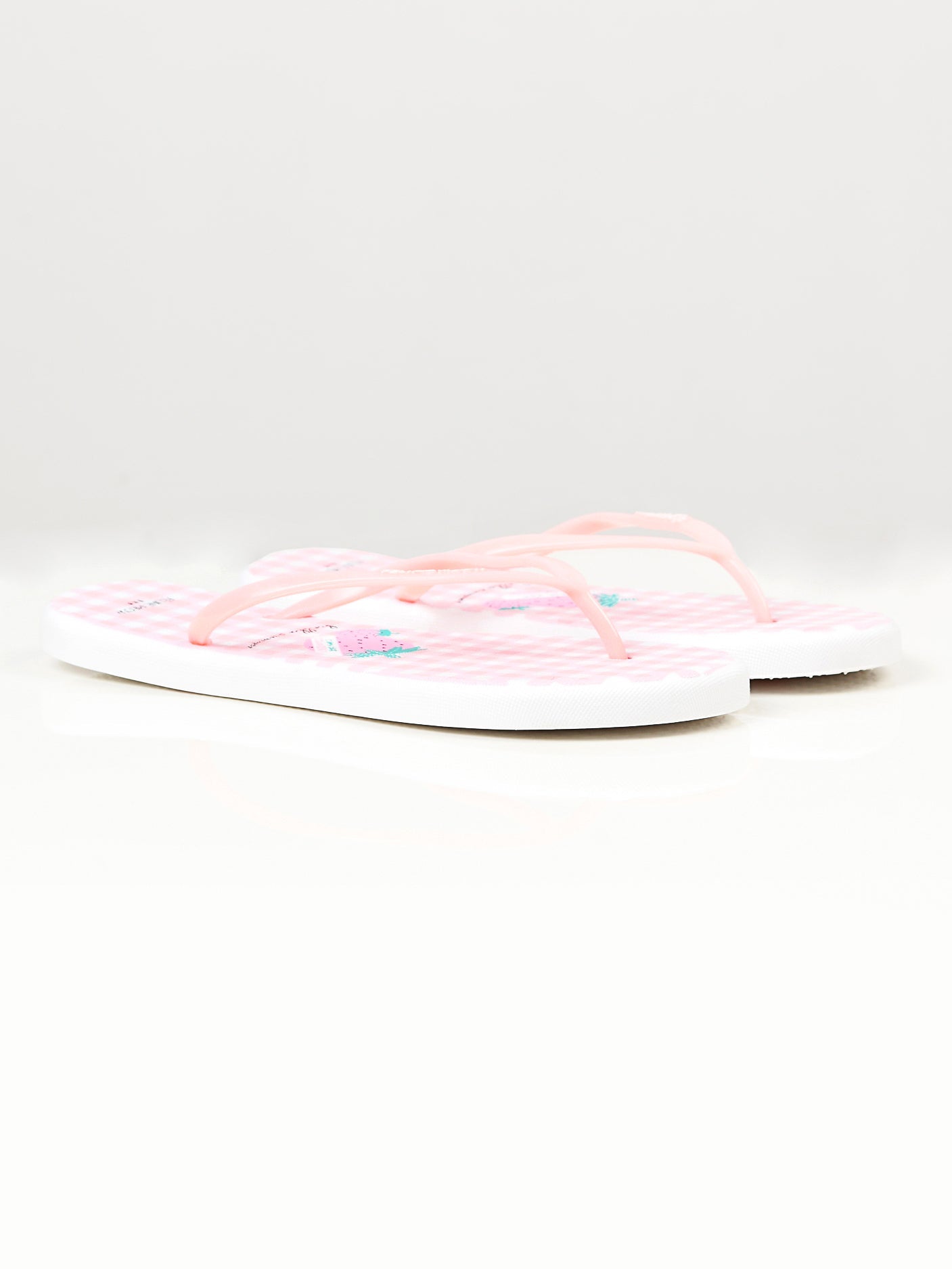 Limelight - Printed Flip Flops - White