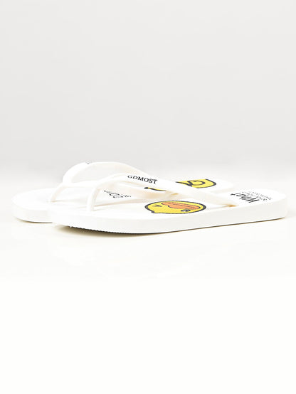 Limelight - Printed Flip Flops - White