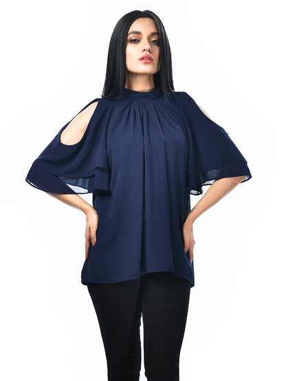 Limelight - Cold Shoulder Flared Top