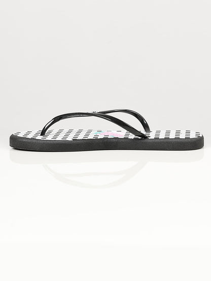 Limelight - Printed Flip Flops - Black and White