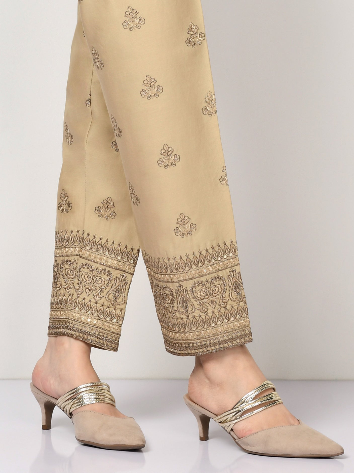 Limelight - Embroidered Winter Cotton Trouser