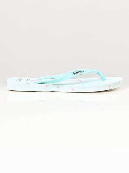 Limelight - Printed Flip Flops - Sea Green