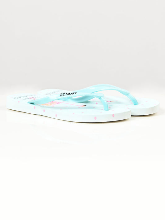 Limelight - Printed Flip Flops - Sea Green