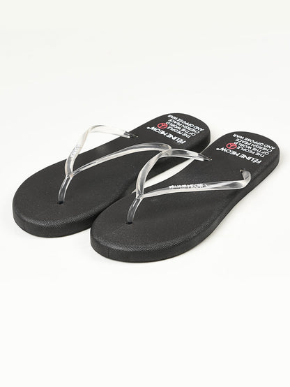 Limelight - Plain Flip Flops - Black