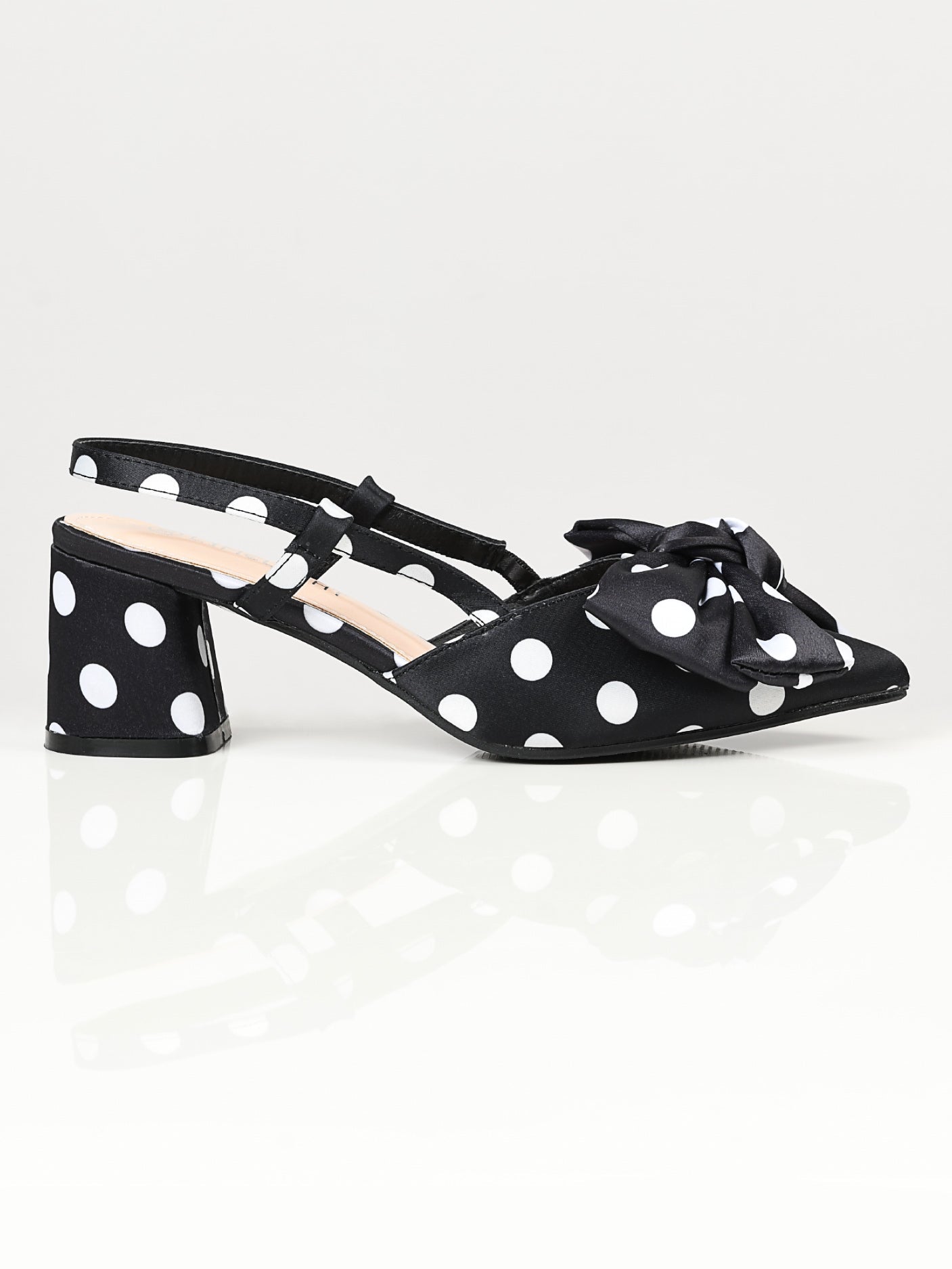 Limelight - Printed Bow Heels - Black