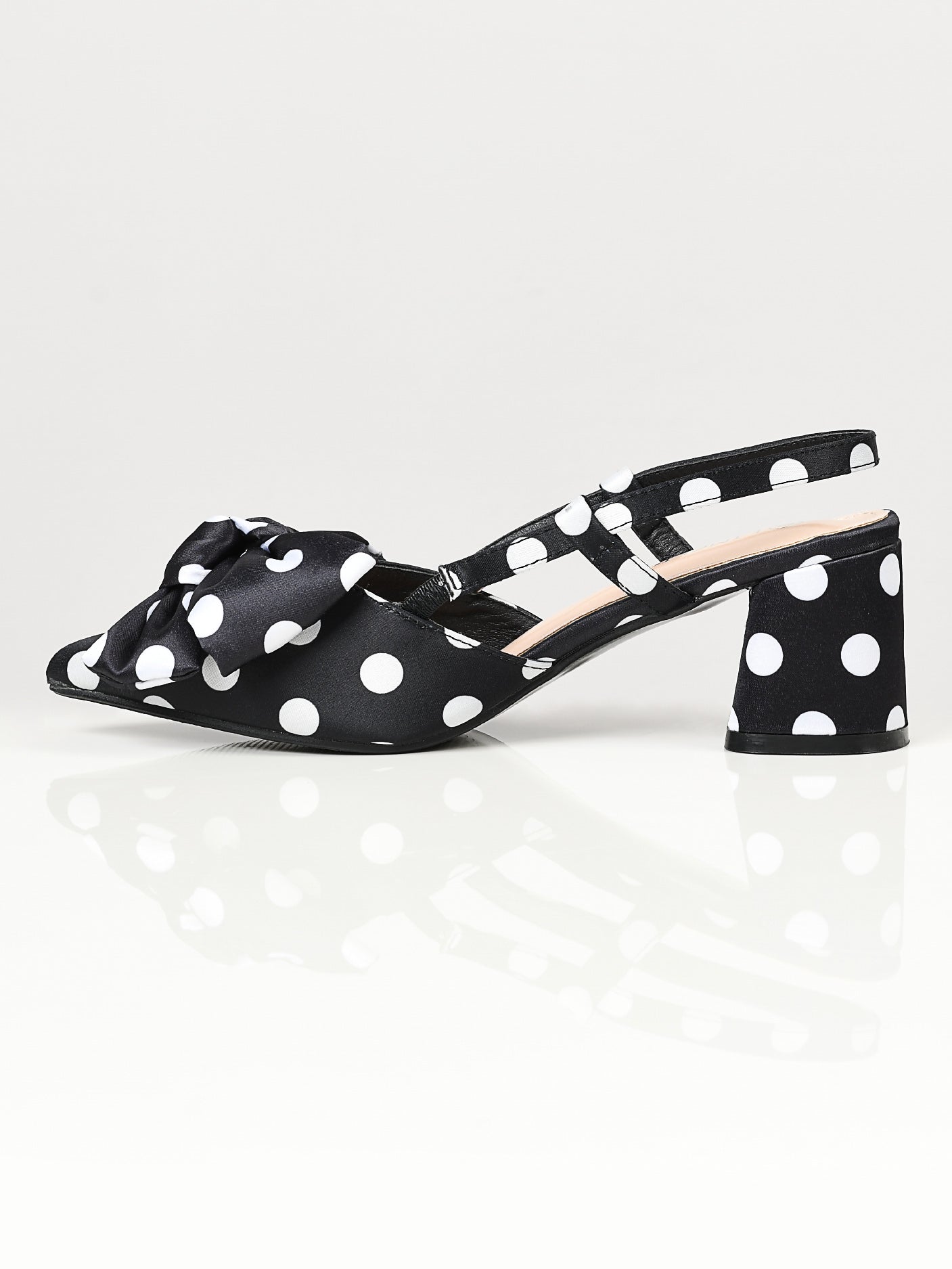 Limelight - Printed Bow Heels - Black