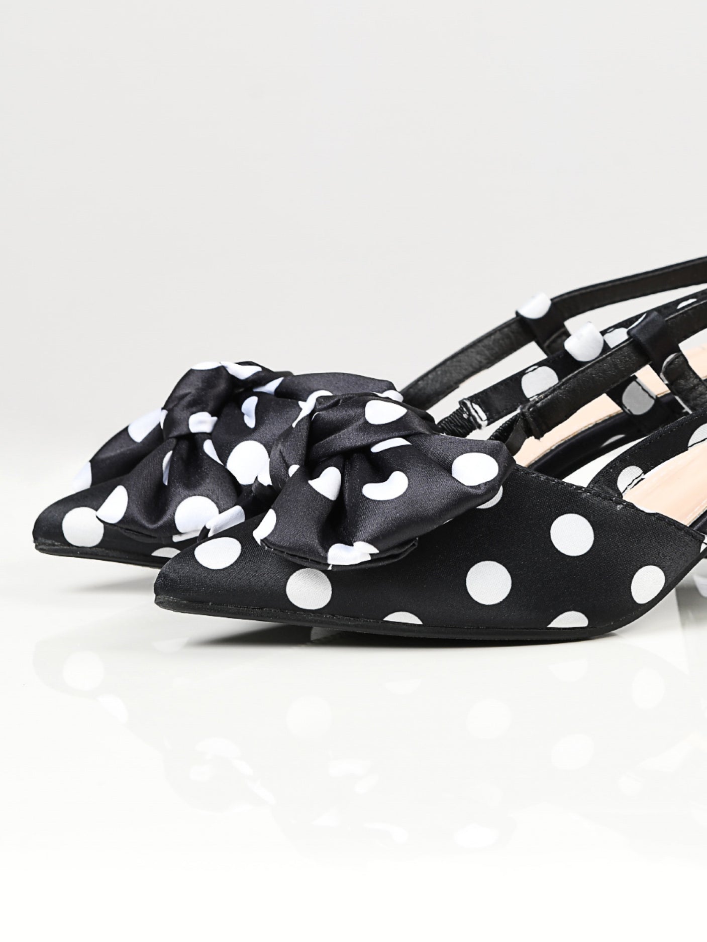 Limelight - Printed Bow Heels - Black