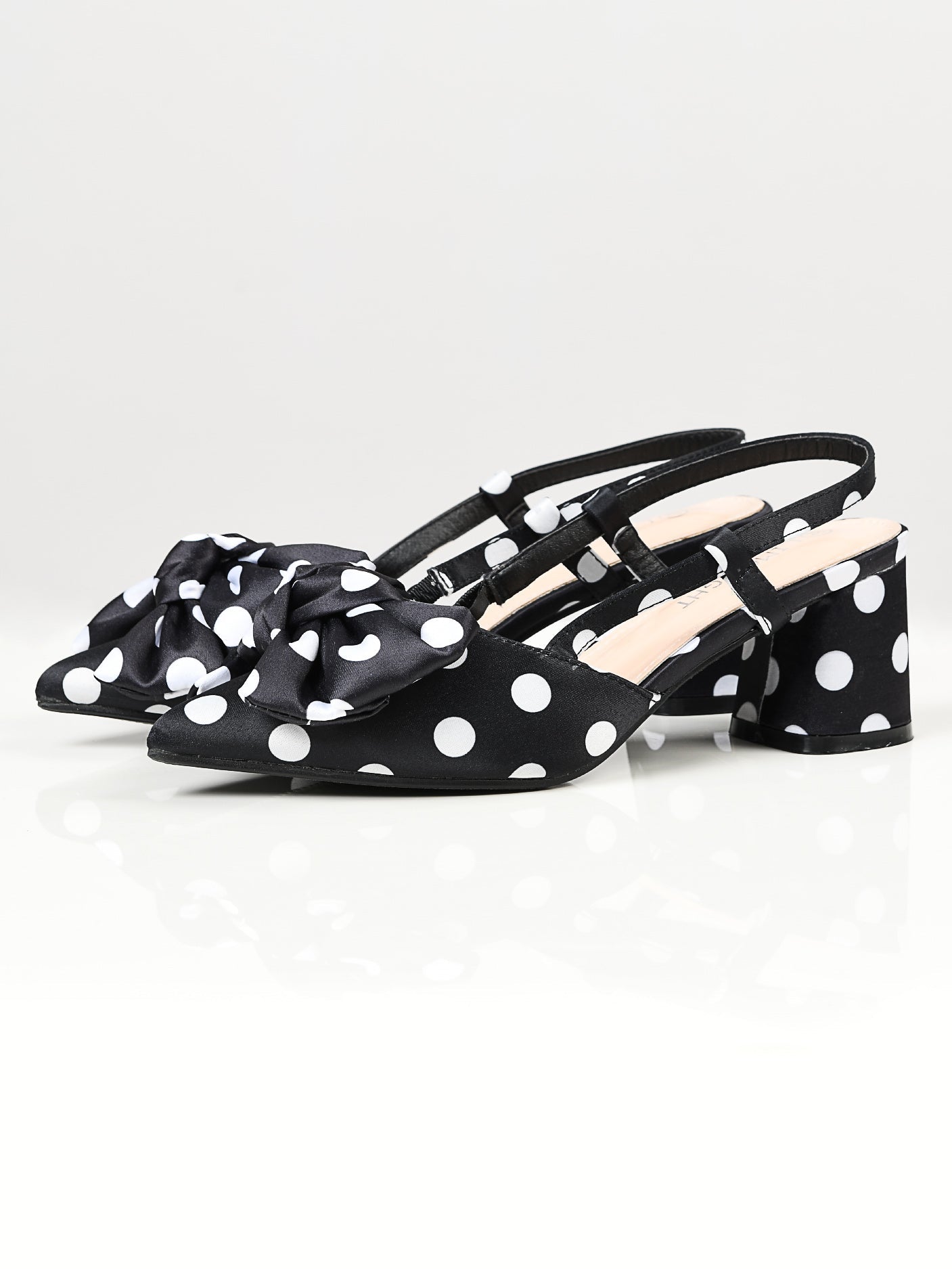 Limelight - Printed Bow Heels - Black