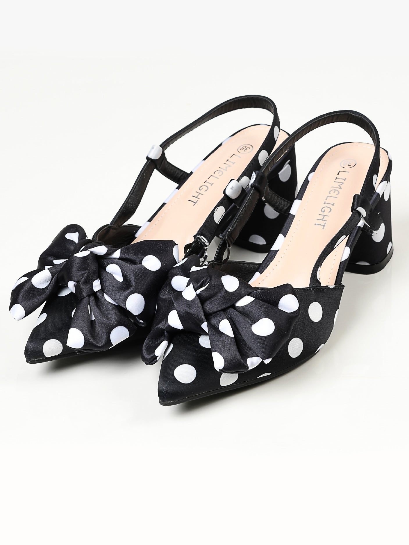 Limelight - Printed Bow Heels - Black