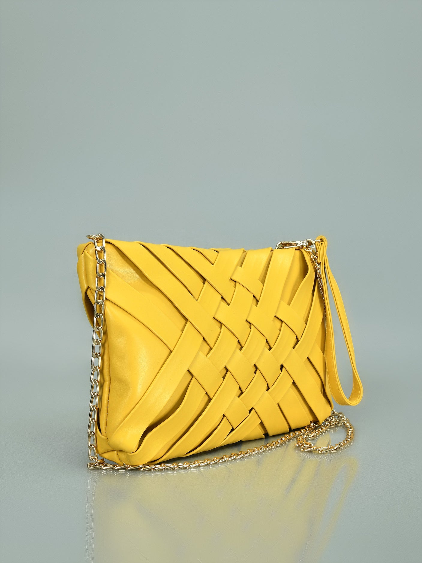 Limelight - Weave Patterened Clutch