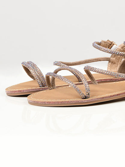 Limelight - Shiny Sandals -  Beige