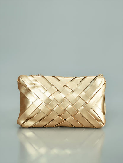 Limelight - Weave Patterened Clutch