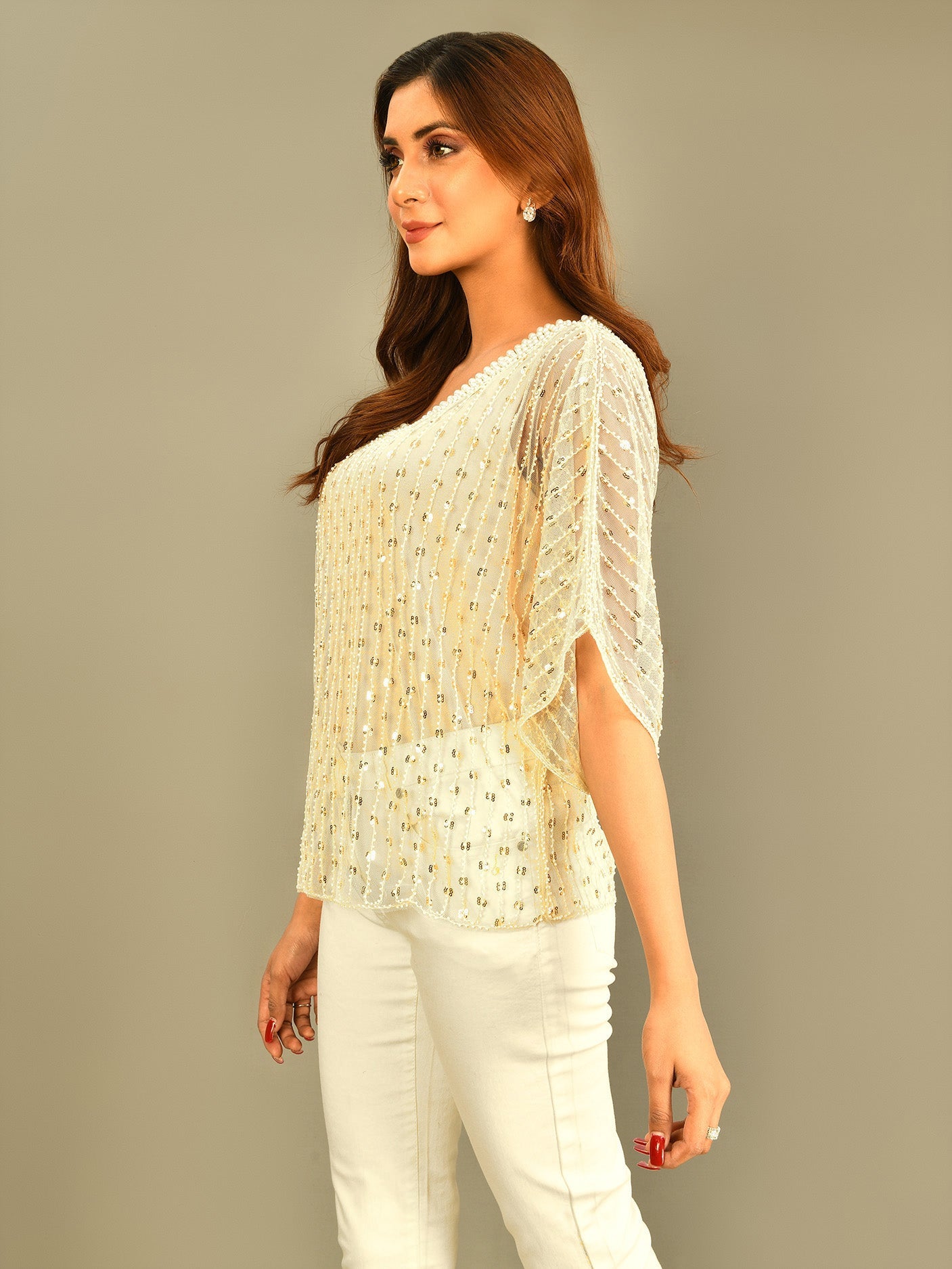 Limelight - Beaded Net Top