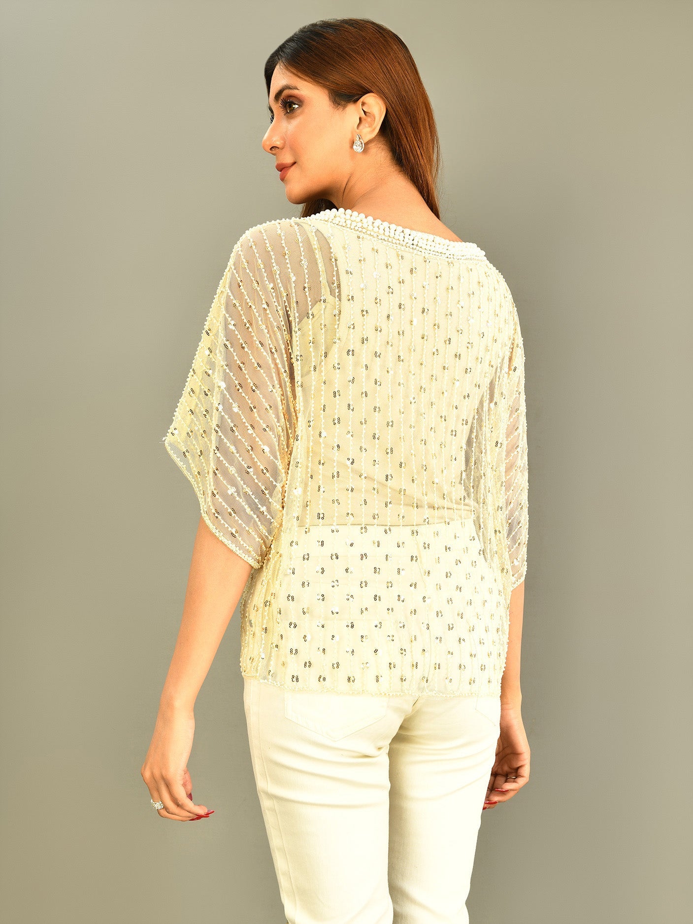 Limelight - Beaded Net Top