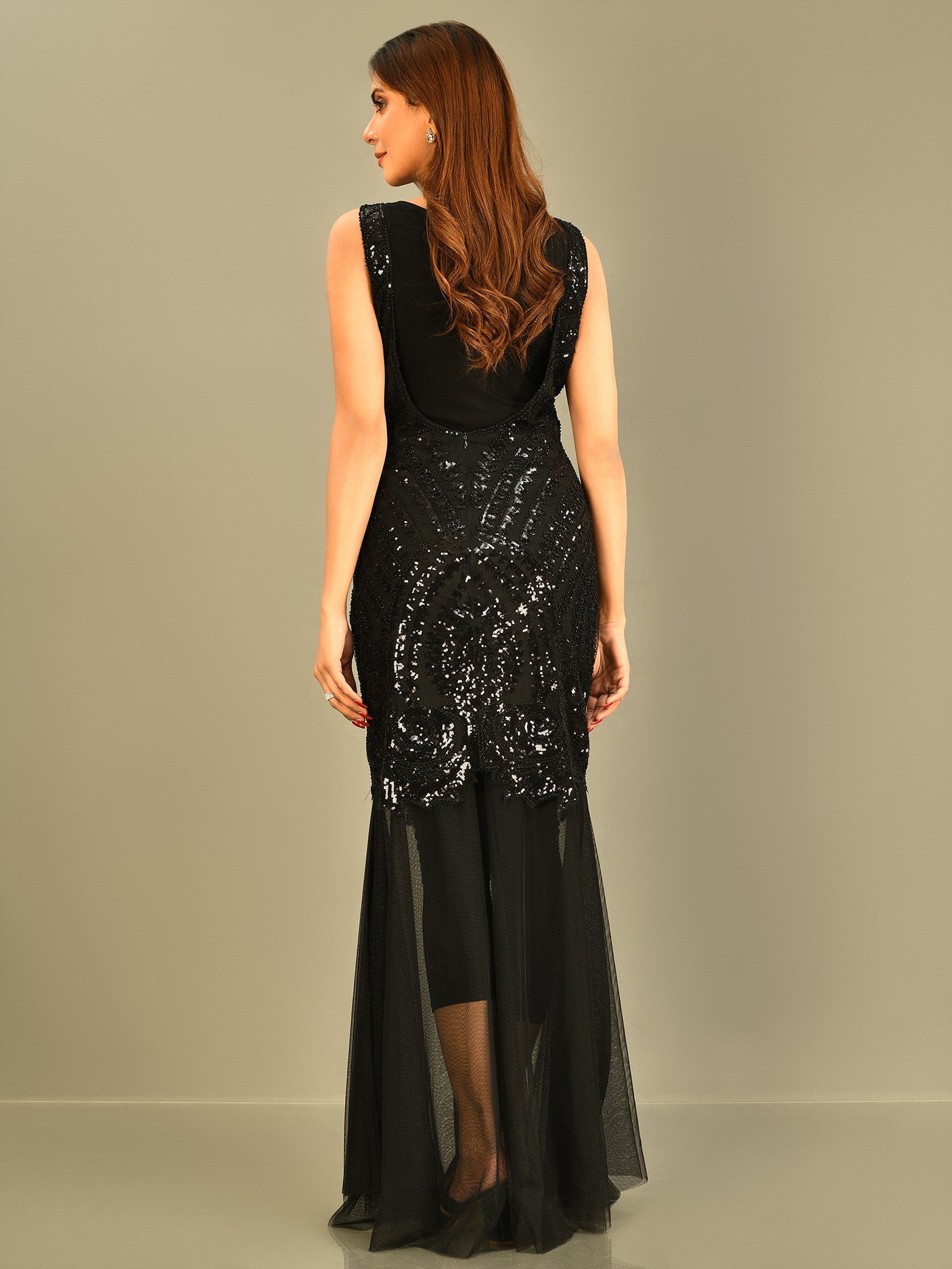 Limelight - Beaded Net Dress