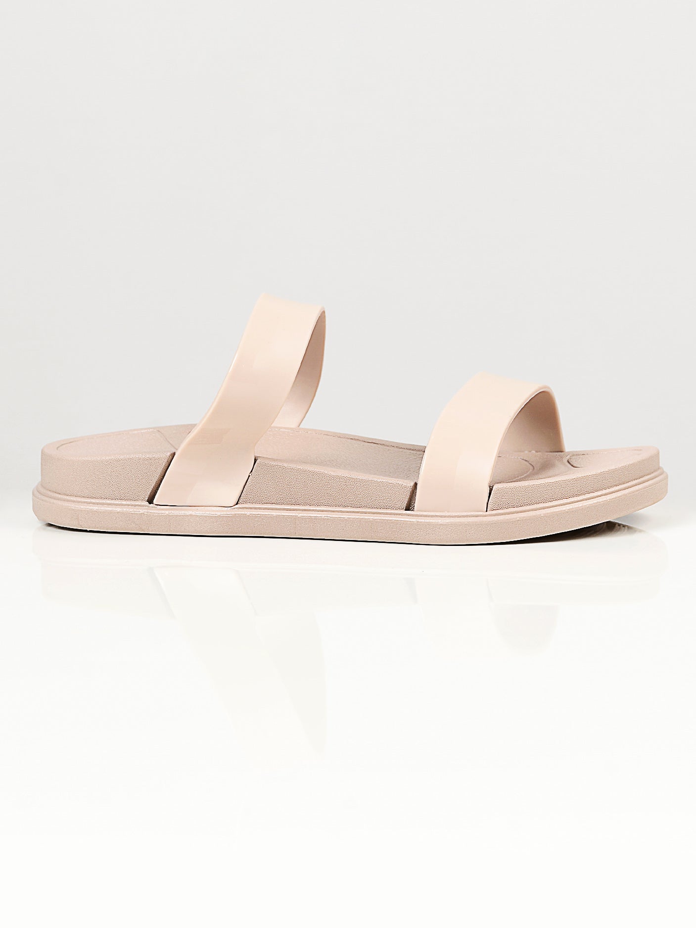 Limelight - Twin Strap Slippers - Beige