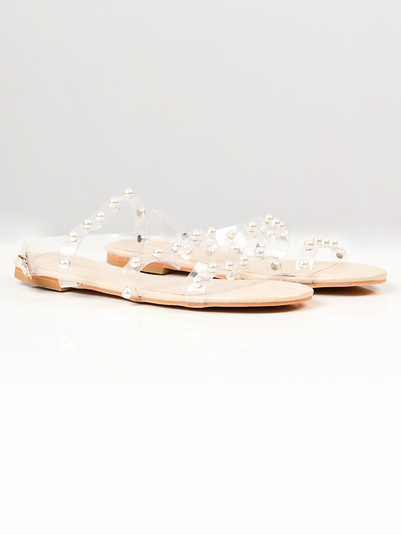 Limelight - Pearl Studded Sandals - Beige