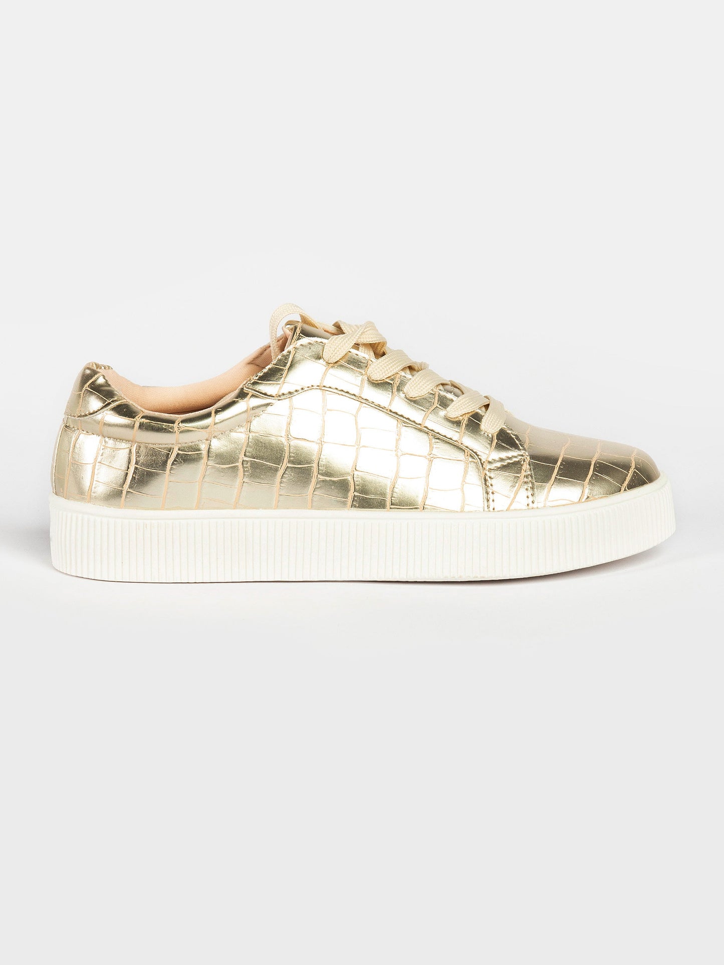 Glossy Textured Sneakers