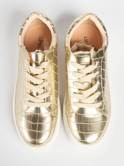 Glossy Textured Sneakers