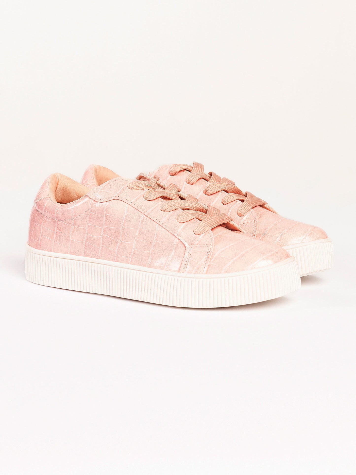 Glossy Textured Sneakers