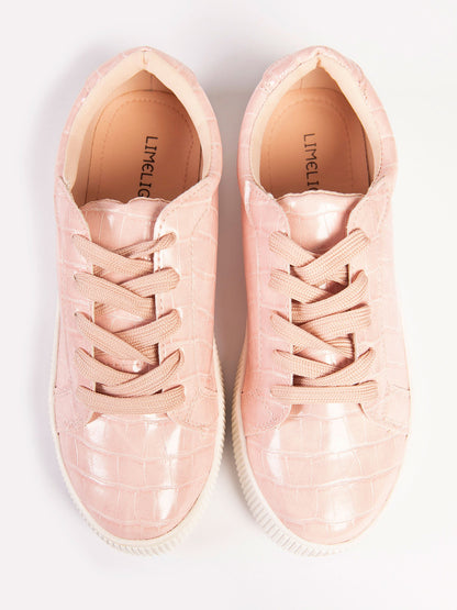 Glossy Textured Sneakers