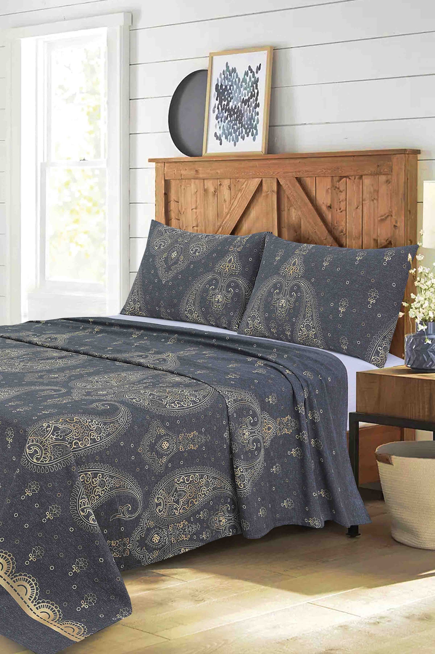 Nishat Linen - Decorative Paisley Sheet Set