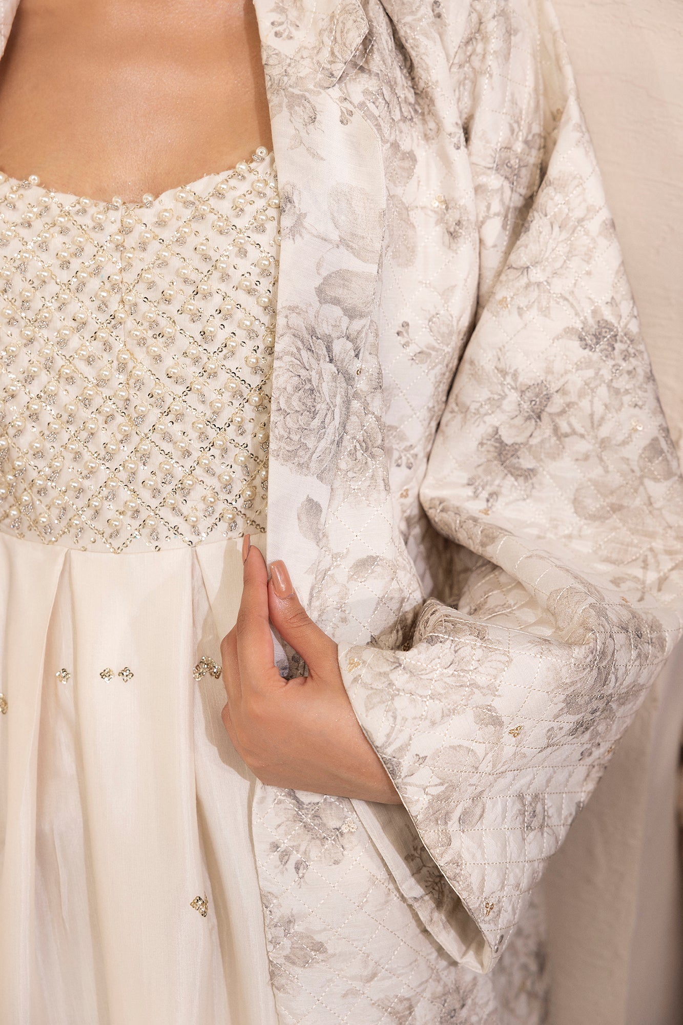 Ethnic - PRINTED LONG COAT (E0006/107/005)