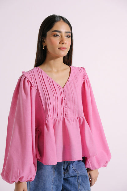 Ethnic - SOLID PLEATED TOP (E0267/101/423)