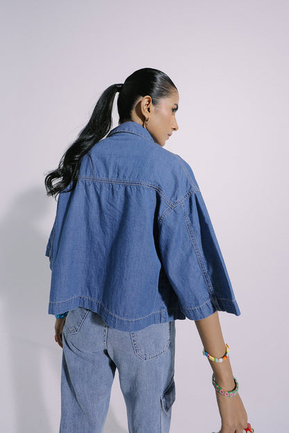 Ethnic - DENIM BUTTON DOWN SHIRT (E0364/108/625)