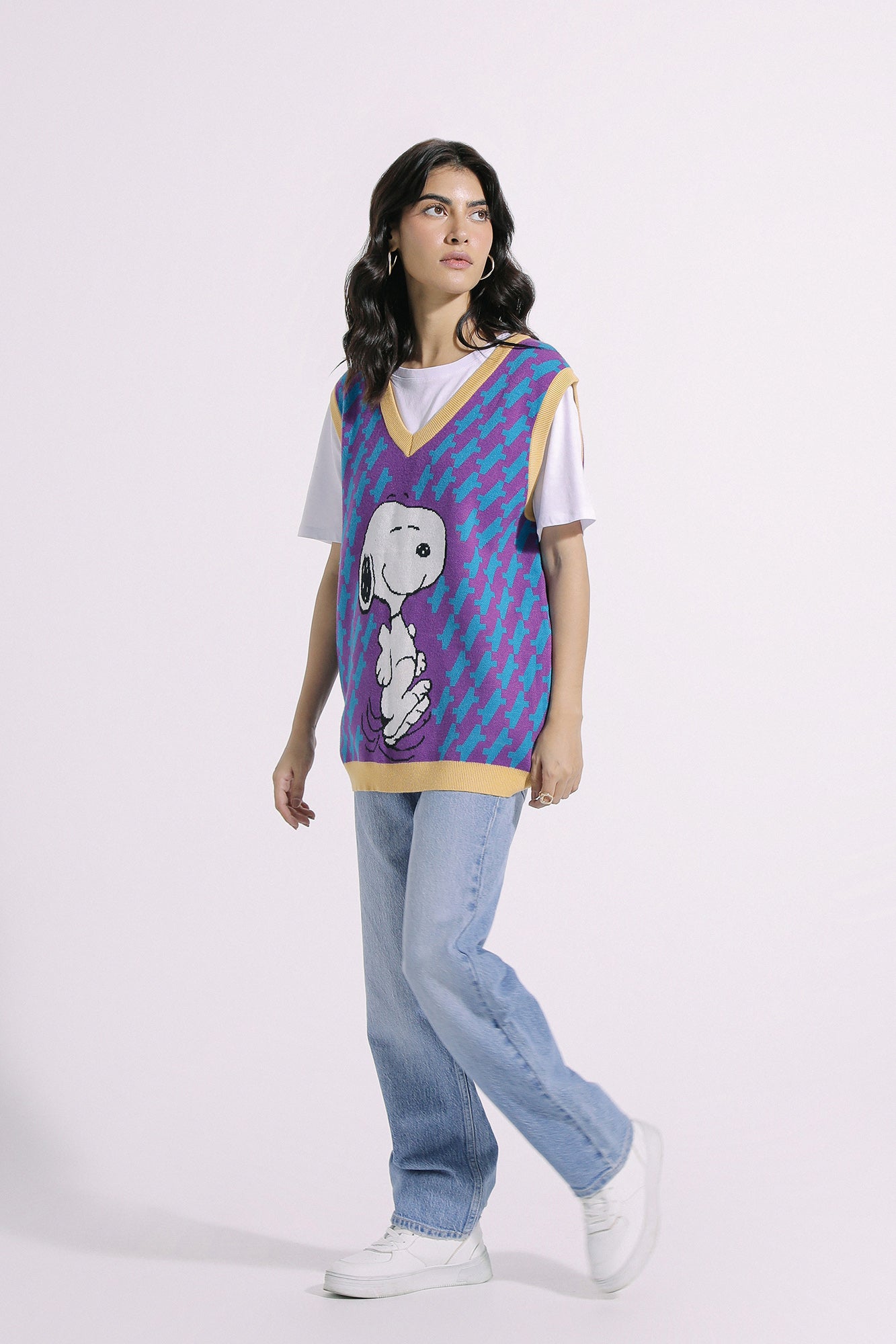 Ethnic - SNOOPY JACQUARD KNIT VEST (E0522/108/509)