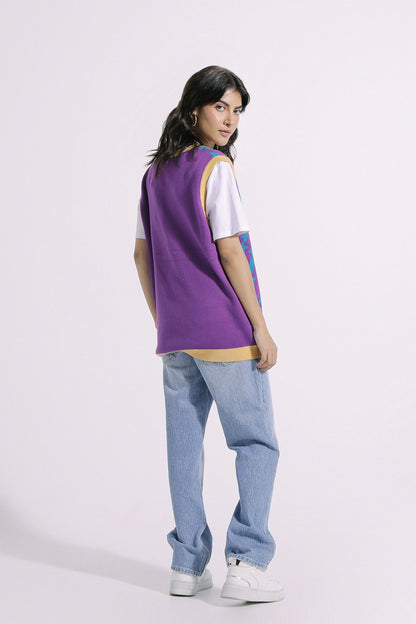 Ethnic - SNOOPY JACQUARD KNIT VEST (E0522/108/509)