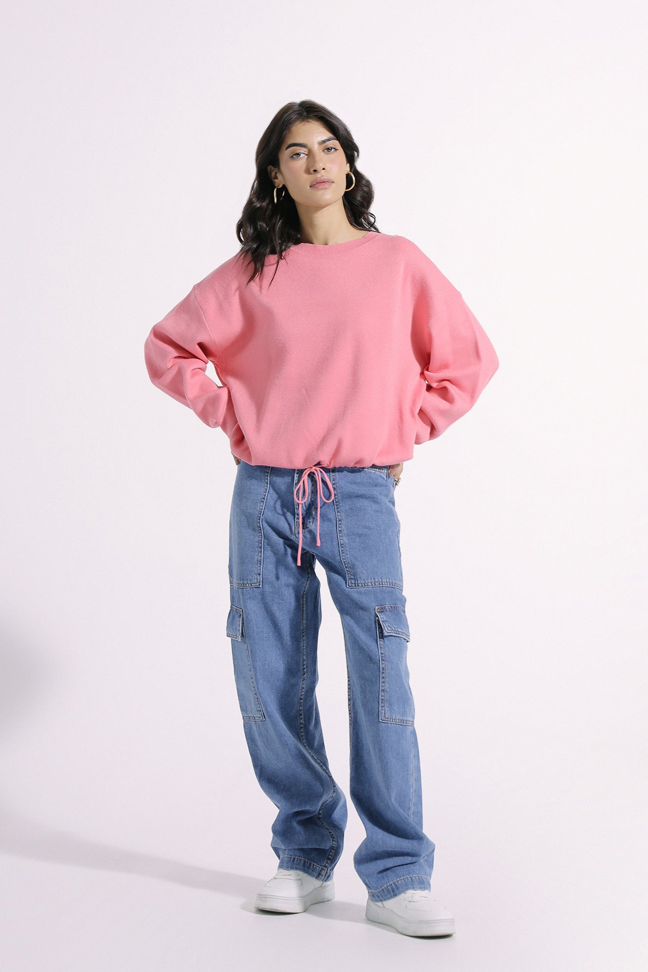 Ethnic - BAGGY DRAW STRING SWEATER (E0533/108/423)