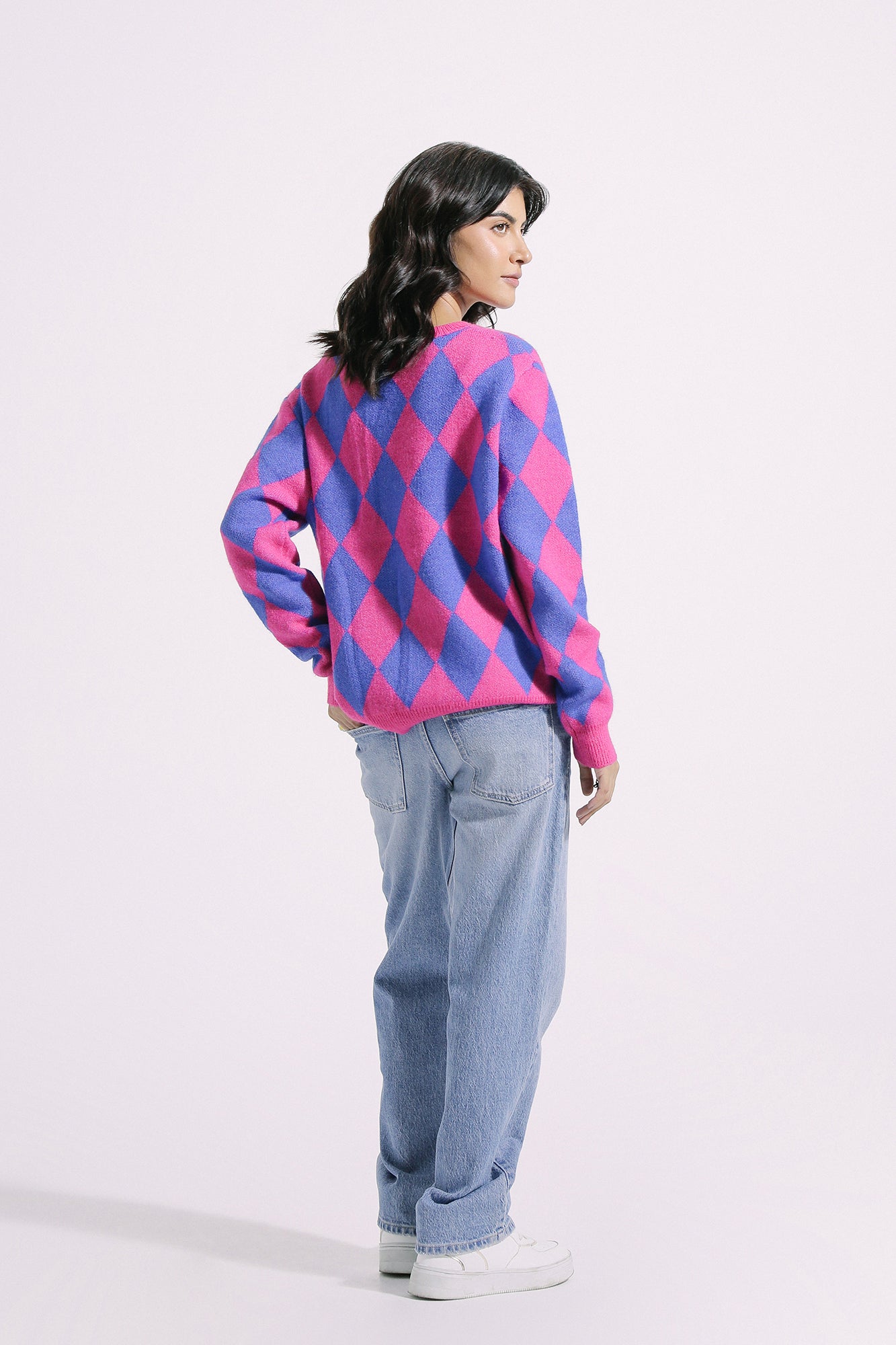 Ethnic - DIAMOND JACQUARD SWEATER (E0548/108/401)