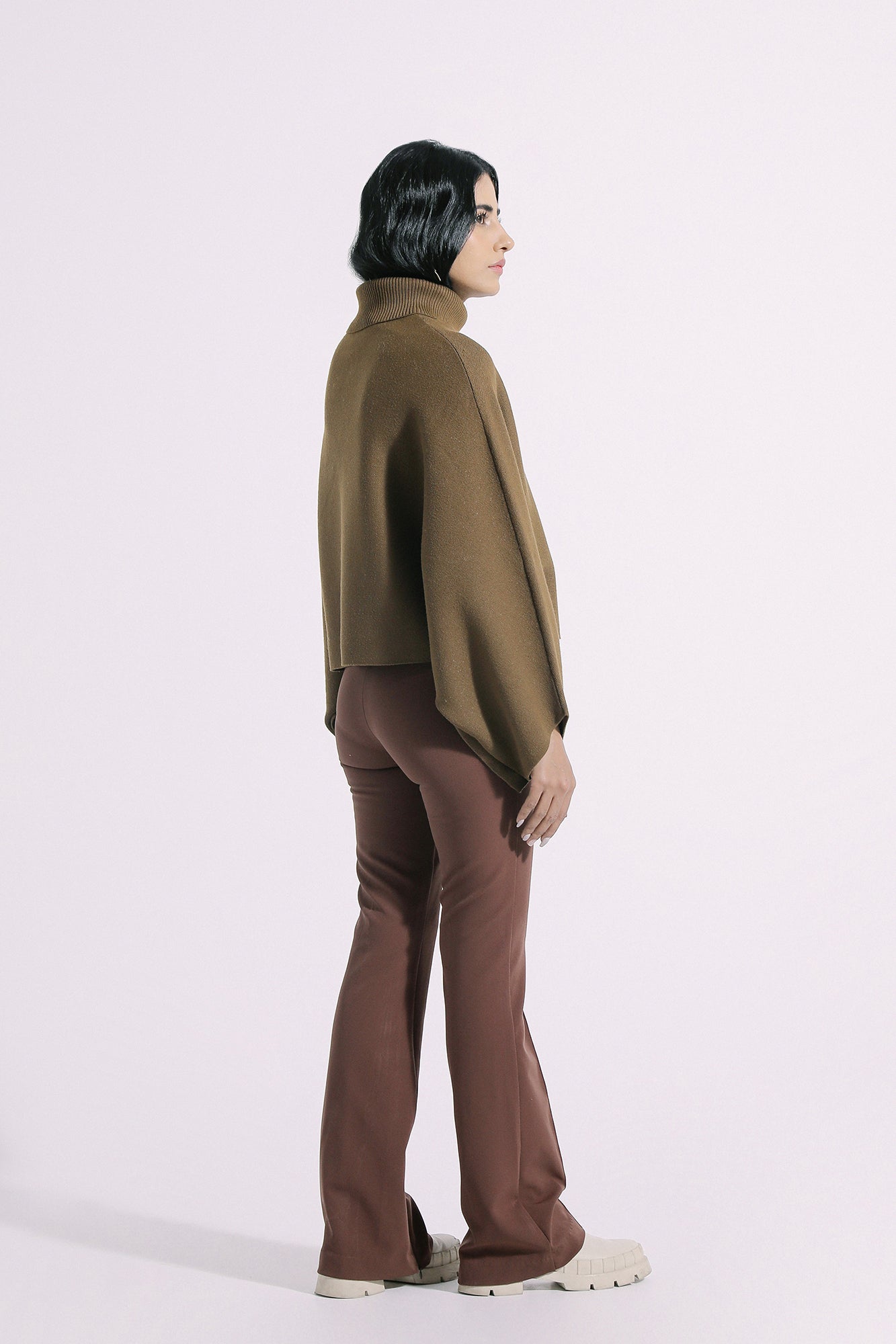 Ethnic - HI-NECK CAPE SWEATER (E0553/108/217)