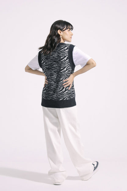 Ethnic - ZEBRA JACQUARD KNIT VEST (E0556/108/902)