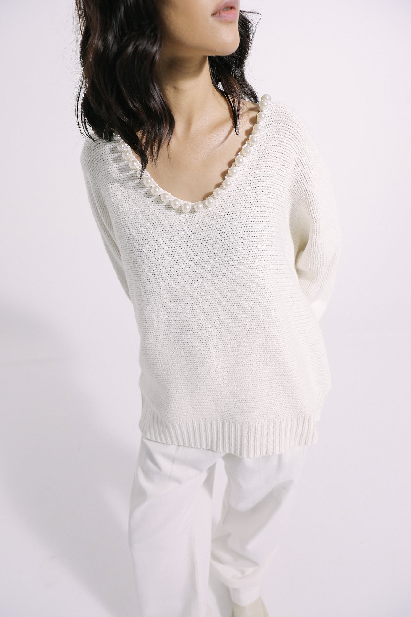 Ethnic - BEADED KNIT SWEATER (E0557/108/002)